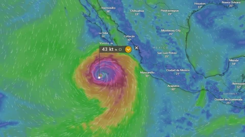 Trayectoria en vivo del huracán Franklin en el Atlántico