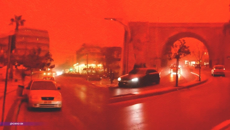 Imágenes del cielos rojo en Grecia hoy: ¿Qué está pasando?