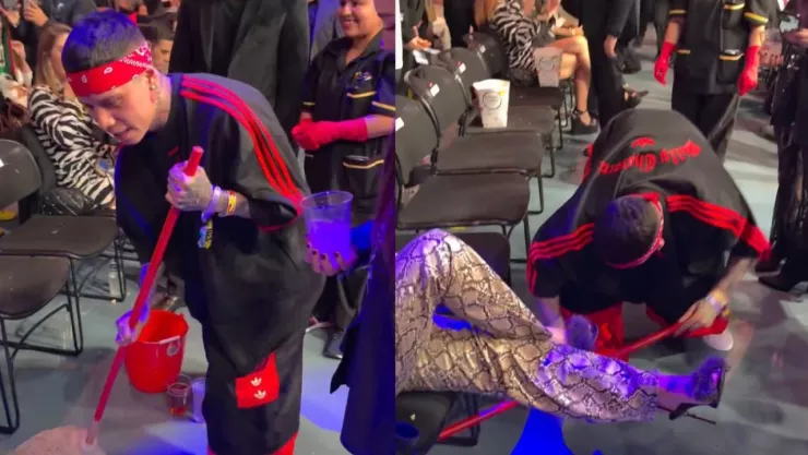 Santa Fe Klan se vuelve viral por ayudar a empleada de limpieza en evento de UFC México