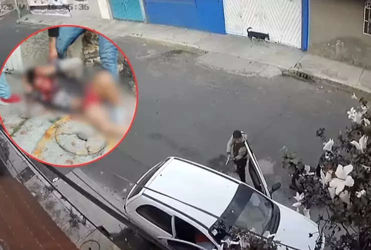 Ladrón intenta robar auto en Valle de Chalco, se le encasquilla el arma y vecinos lo golpean