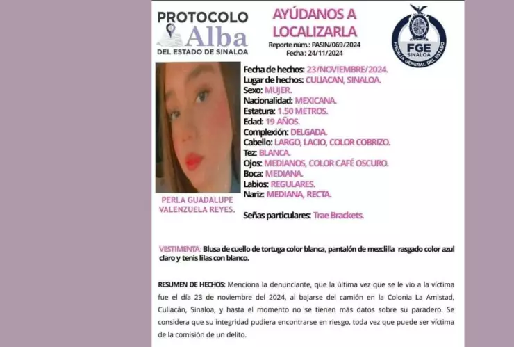 Buscan a Perla Guadalupe Valenzuela Reyez, joven levantada cuando bajaba de un camión San Miguel - Amistad en Culiacán. (1).jpg