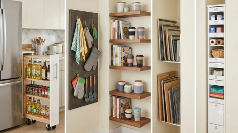 Espacio refrigerador y pared