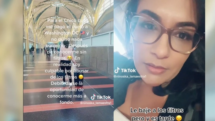 Mujer en TikTok abusaba de los filtros