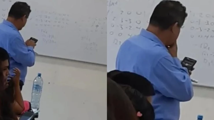 Maestro pone ejercicio de matematicas y no puede resolverlo