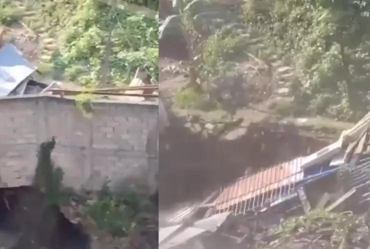 Colapso de vivienda en Atizapán de Zaragoza por deslave del río Pocitos