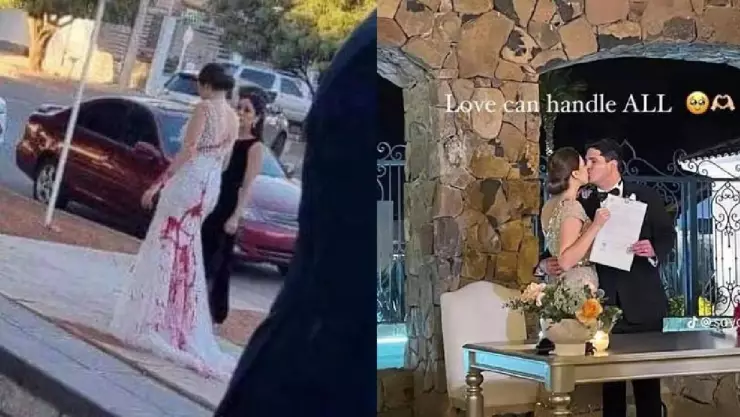 Novia es atacada con pintura a minutos de entrar al altar y acusan a la suegra; esto pasó