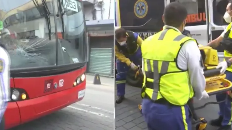 Una unidad del Metrobús CDMX de la Línea 4 atropelló a un hombre que resultó con una lesión en la cabeza.