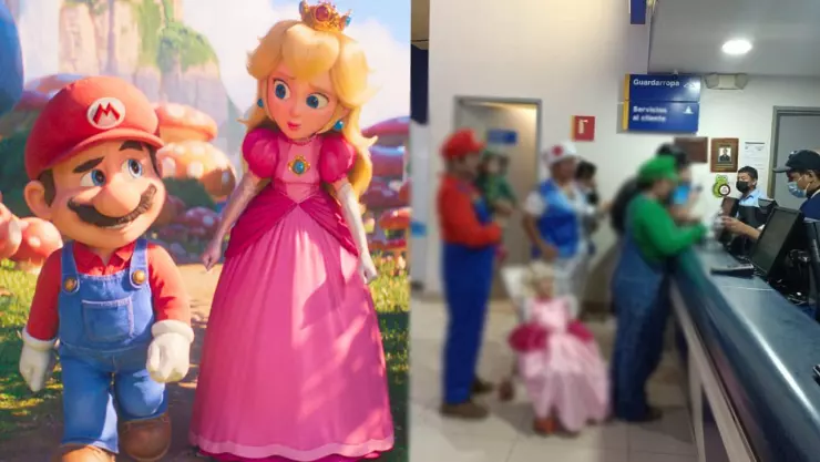 Familia mexicana se luce en estreno de Super Mario Bros. La Película