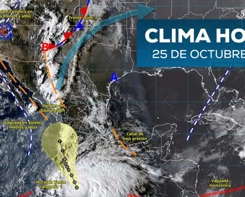 Clima en México 25 de octubre de 2026.