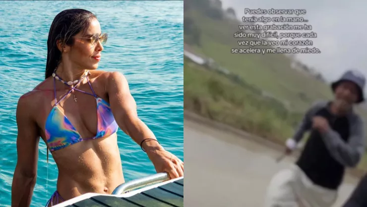 VIDEO | Influencer es correteada por un sujeto aparentemente con un cuchillo cuando hacía ejercicio