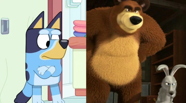4 capítulos de Bluey y Masha y el Oso que ayudan a los niños a controlar el enojo y expresar lo que sienten