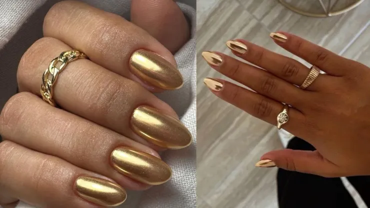 9 modelos de uñas doradas: puedes usarlas en cortas o largas y se verán preciosas.
