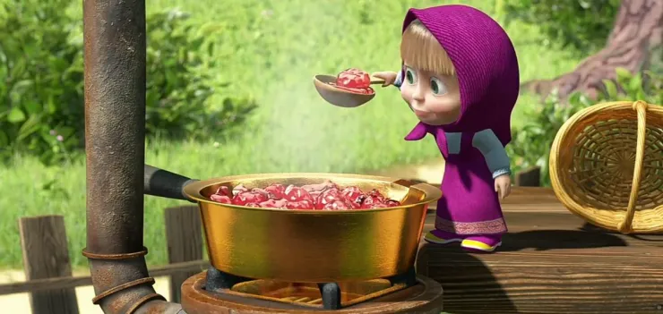 Masha y el Oso comer saludable