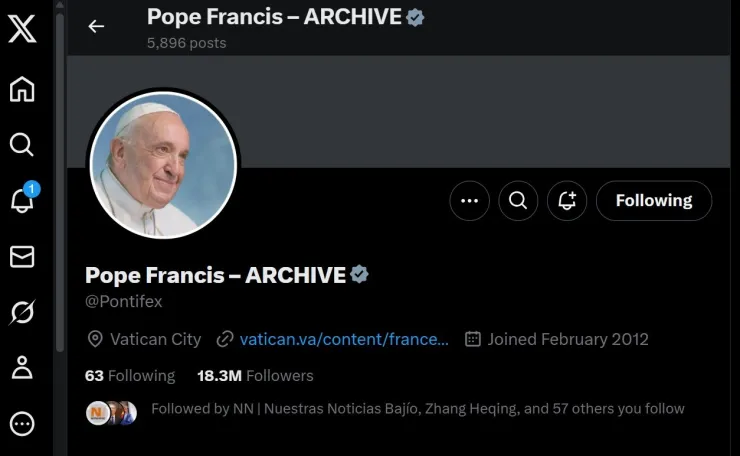El Papa León XIV hereda el legado digital de Francisco en redes sociales