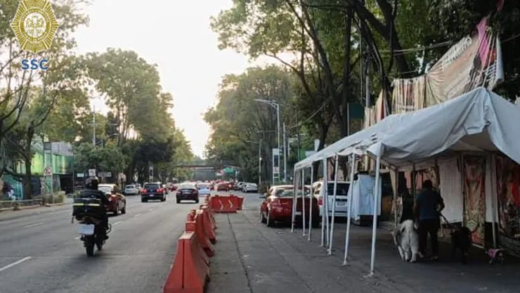 Reducción de un carril a la circulación de Av. México Coyoacán en CDMX