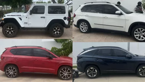 Aseguran más carros tras enfrentamiento en Los Ángeles, Culiacán