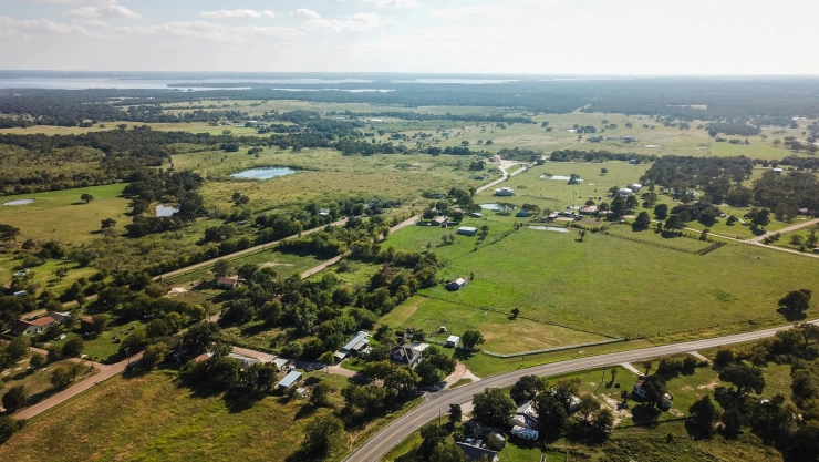 Vista aérea del condado rural Starr, Texas