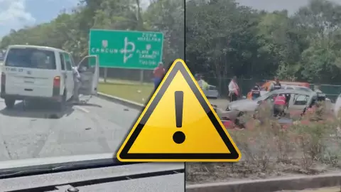 ¡AL MOMENTO! Se registra choque saliendo del Aeropuerto de Cancún; esto se sabe