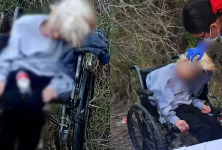 Abandonan a mujer de la tercera edad.