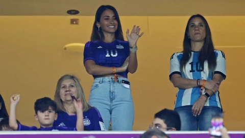 Antonella Rocuzzo en el Estadio Lusail