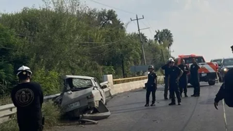 Accidente en carretera de Cadereyta, nuevo Leon
