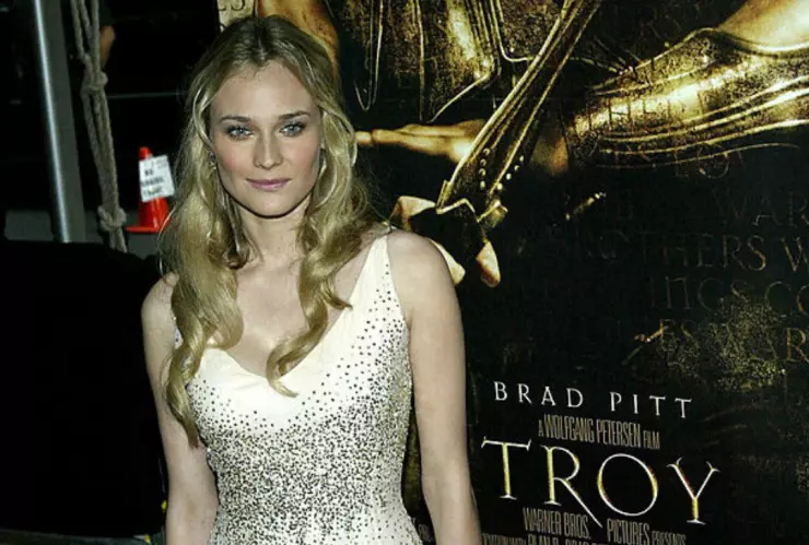 Diane Kruger en la premiere de Troya (2004)