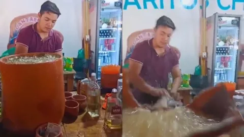 Cantarito explota en plena preparacion