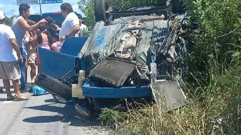 ¡Al momento! Accidente hoy en la carretera Tulum-Playa del Carmen; toma precauciones