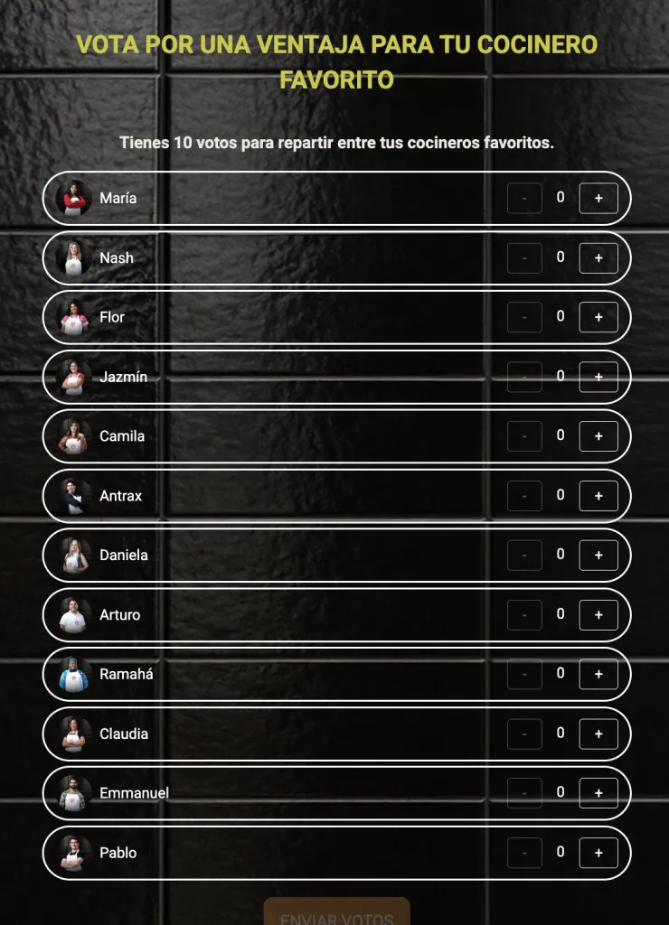 Vota por una ventaja para tu favorito