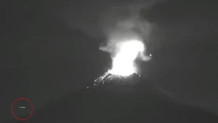 ovni volcán popocatépetl