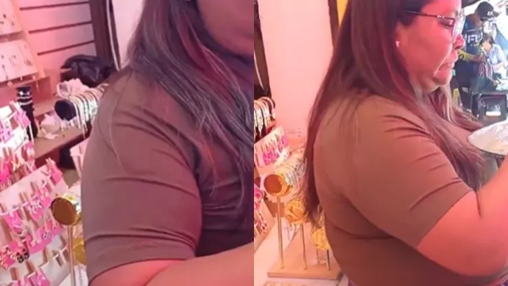 Mujer invade local de joyería en Puebla