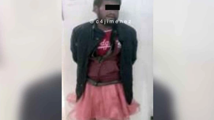 Capturan asaltante con falda