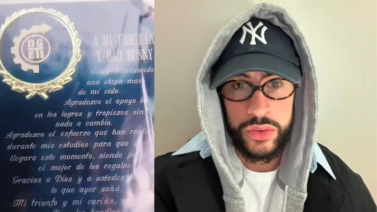 Se vuelve viral joven que dedica mensaje de graduación a Bad Bunny