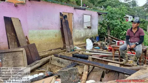 Casas colapsan Chiapas