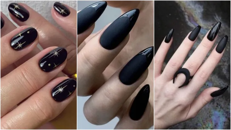 Los mejores modelos de uñas acrílicas negras