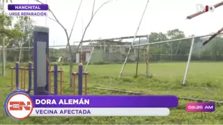 Reparación de parque en Nanchital.