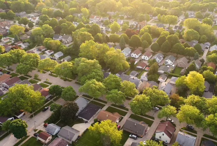 Zona residencial de Illinois