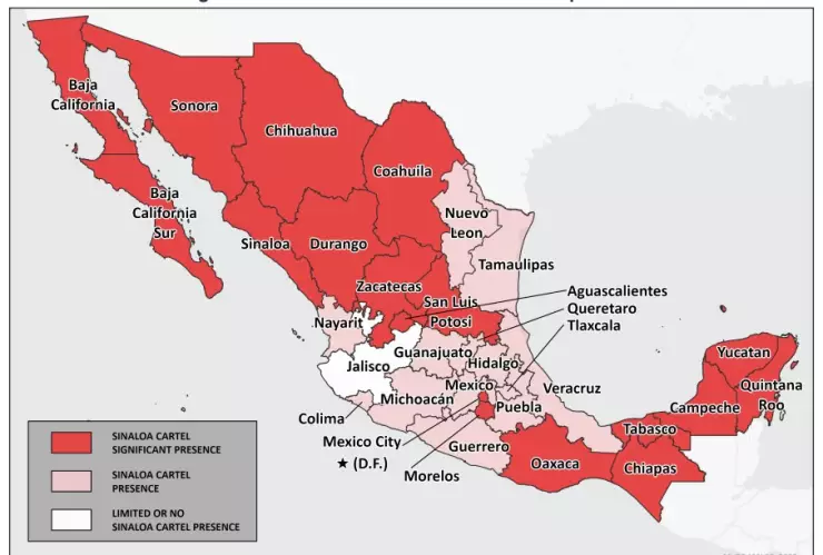 El mapa del Cártel de Sinaloa: los estados donde mantiene su dominio en México