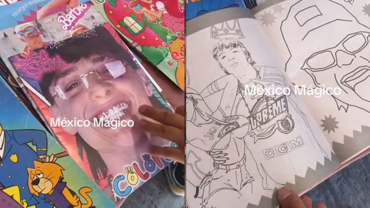 Video: Encuentran cuaderno para colorear de Peso Pluma en mercado y se vuelve viral