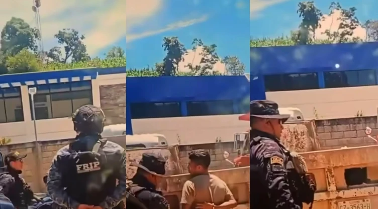 Policías Pakal golpeando a detenido en Chiapas