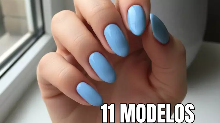 11 modelos de uñas azules sencillas, pero elegantes: poco elaboradas y hermosas