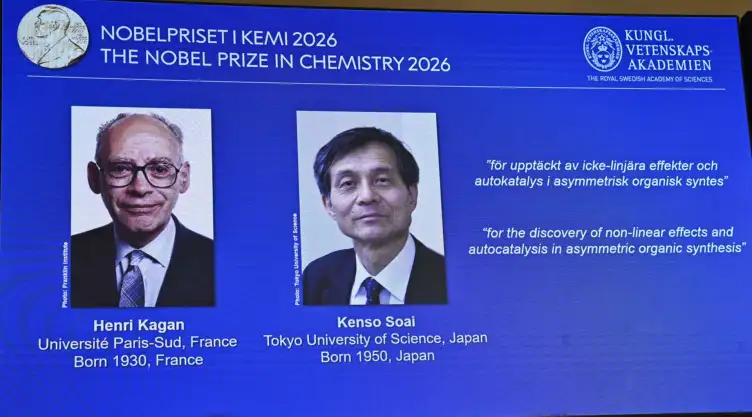 Henri Kagan y Kenso Soai, premio Nobel de Química 2026.