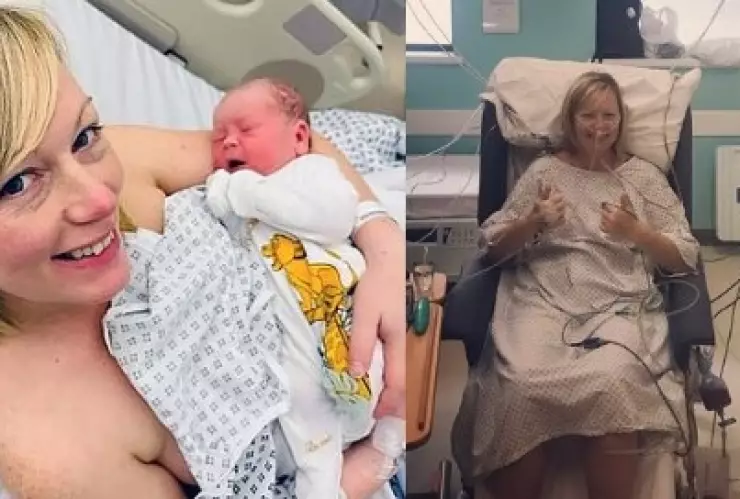 Mujer-sobreviviente-de-cáncer-ovarios-madre-bebé-milagro