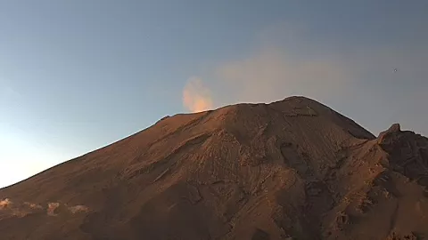 Este viernes 15 de octubre el volcán Popocatépetl
