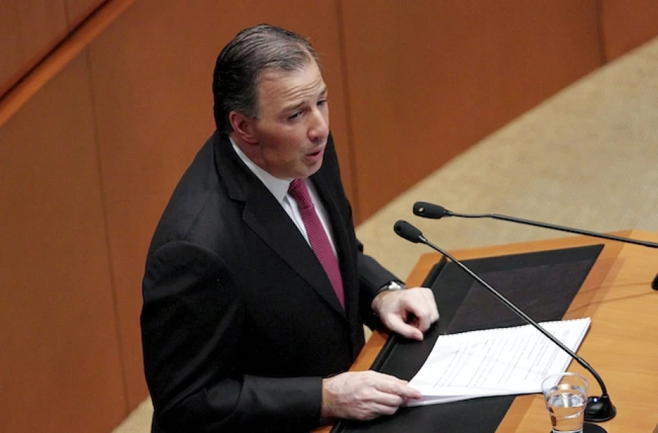 El titular de Relaciones Exteriores compareció ante el Senado por la glosa del Primer Informe de Gobierno