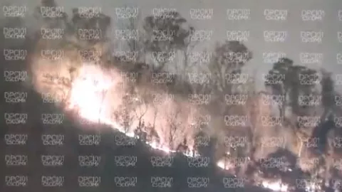 Se registra incendio en Cerro de la Estrella a días de la Pasión de Cristo en Iztapalapa