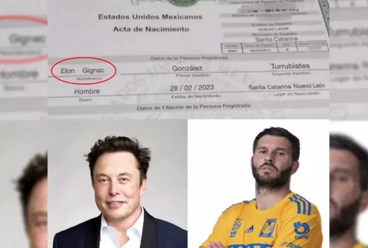 ¿Nombran a bebé con el nombre Elon Gignac en Nuevo León?