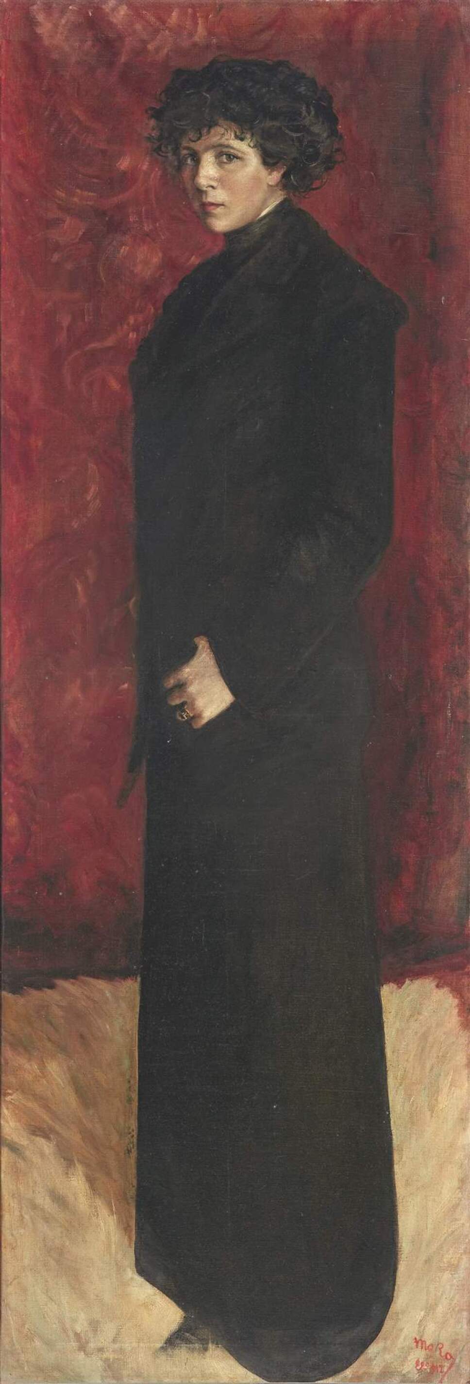 Autorretrato de cuerpo entero de Marisa Roësset (1912).jpg
