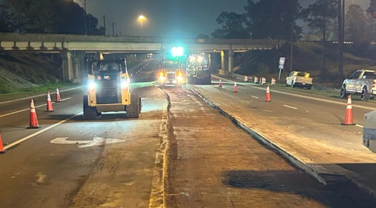 Una autopista de Florida siendo arreglada