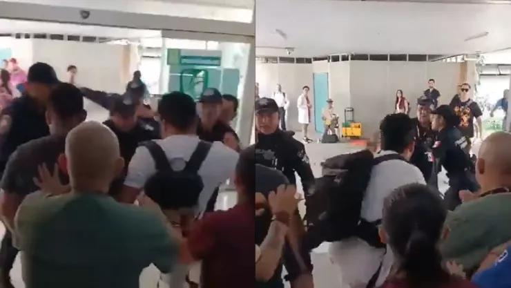 Policías y personal médico se pelean en Centro Médico